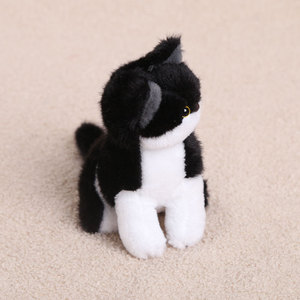 Colgante de <span class=keywords><strong>Gato</strong></span> Sentado, Muñeco de Peluche Realista, Adorable Gatito Tabby, Amuleto para Bolso, Algodón PP, Regalo Reconfortante para Adolescentes y Adultos - Product Image 4