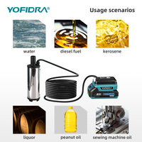 Pompe à eau électrique sans fil 50-80 L/min, pompe de transfert portable alimentée par batterie pour le nettoyage automobile