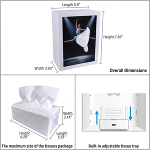 Boîte à mouchoirs LED avec capteur tactile, veilleuse intelligente, grand support, lampe moderne pour la maison, le bureau, accessoire de décoration de bureau, gadget haut de gamme - Product Image 3