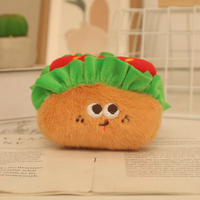 Porte-clés en peluche Kawaii en forme de nourriture, ensemble de jouets en peluche mignons et doux pour enfants et décoration de sac