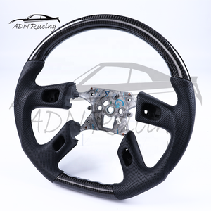 Volante de Fibra de Carbono Negro Brillante para <span class=keywords><strong>Hummer</strong></span> GMC Sierra SLT H2 2003 2004 2005 2006 Silverado - Product Image 3