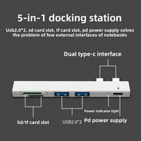 Hub USB 3.0 con 4 Puertos de Aluminio, Velocidad de 5Gbps, Divisor y Extensor USB para Laptop, PC, MacBook, iMac, Surface Pro y Más, en Caja