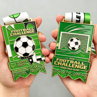 Medalla de Fútbol, Premio Deportivo Escolar, Torneo Juvenil, Aleación de Zinc, Relieve 3D, Esmalte Suave, Personalizada, Cinta de Finalista, Recuerdo