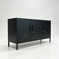Armoire de rangement métallique à 3 portes avec serrure, casier de rangement en acier, armoire industrielle, mobilier de bureau pour entrepôt