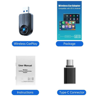 Adaptateur 2 en 1 Trolink Tek B115, clé USB avec convertisseur filaire vers sans fil, mini-convertisseur universel Android Auto & CarPlay pour voitures