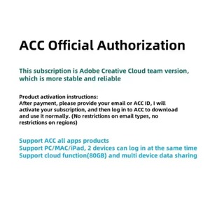 บัญชีส่วนบุคคล <span class=keywords><strong>Adobe</strong></span> Creative Cloud 2026 ทุกแอป 1 เดือน บัญชีบริการ ACC สำหรับ PC/<span class=keywords><strong>Mac</strong></span> 2 อุปกรณ์  แบบ DVD/CD - Product Image 5