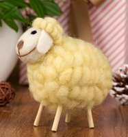 Mouton en feutre fait à la main en Chine feutre de coeur blanc WondersGrey Wool Sheep