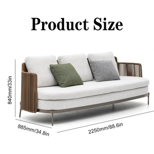 Thanh lịch hiện đại mây vườn sofa đặt phong cách bền cho thư giãn ngoài trời cho Patio hoặc đồ nội thất khách sạn - Product Image 6