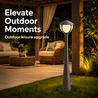 Lampe de jardin LED moderne extérieure AC, blanc chaud, IP66, en aluminium et PC opale, angle de faisceau 360°, dimmable, pour villas, parcs et zones résidentielles