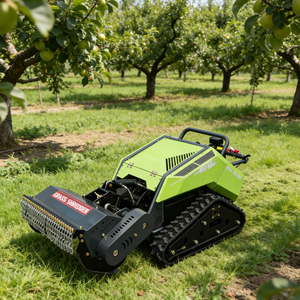 Tondeuse à gazon diesel multifonction tout-terrain télécommandée avec fonction de broyage, zéro-turn, 4x4, sur chenilles, pour vignoble, moteur et transmission - Product Image 4