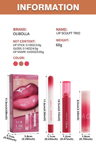 Lot de <span class=keywords><strong>gloss</strong></span> repulpant et crayon à lèvres en gros – Rouge à lèvres hydratant longue tenue végétalien et crayon à lèvres anti-transfert à marque privée - Product Image 6