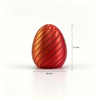 Eco-Friendly PLA Hinged 3D Printed Fidget Egg Smooth Spiral Twist 13.8cm Height for Executive Stress Relief Factory Price Bul