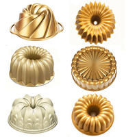 Moule à gâteau antiadhésif ondulé de 9 pouces, moule à gâteau ondulé robuste de 10 tasses, moule à gâteau en aluminium moulé sous pression à 2 couches