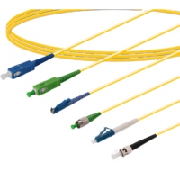 Fiber Patch Cord SC LC UPC APC 1m Single Mode LSZH 2.0mm 3.0mm Yellow