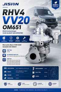 Turbocompresor RHV4 VV20 AL0049 A6510902780 C180 E200 GLK220 CDI OM651 - Product Image 2