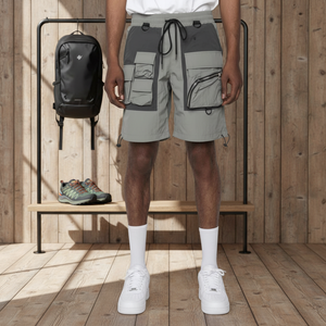 Pantalones Cortos Cargo para Hombre, Informales, Funcionales, Ligeros, de Lona y Nailon, con Cordón en la Cintura, Múltiples Bolsillos, para Uso en Exteriores - Product Image 2