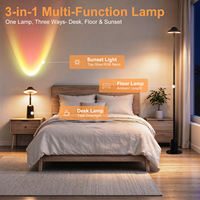 Lampe de bureau moderne rechargeable par USB, RGB tactile, 6 vitesses, hauteur réglable, veilleuses, lampe de chevet LED pour chambre d'hôtel