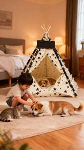 Katzenzelt Faltbares Aufbewahrungs-Katzenbett Hundebett Haustier-Zelt Haustier-Spielhaus - Product Image 2