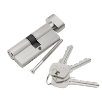 Cilindro de cerradura de puerta mecánica de alta seguridad, cerradura de mortaja abierta única de 70mm, cilindro de núcleo de latón con llave de ordenador o llaves maestras