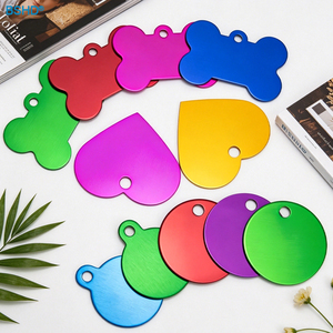 Placas de Identificación Personalizadas para Perros y Gatos, de Aluminio Anodizado, en Varias Formas, Colores y Tamaños, con Grabado - Product Image 1