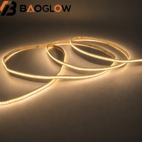 Bande LED COB à tension variable 480D/M DC12V/24V 10W/M 5mm PCB électroplaqué Ra95 3000K/4000K/6000K IP20 lumière flexible sans soudure