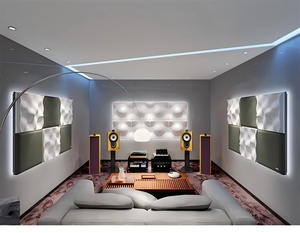 Diffuseur acoustique en bois de chêne massif, surface laquée, panneau de diffusion du son, améliore la clarté pour un <span class=keywords><strong>home</strong></span> cinéma haute fidélité - Product Image 5