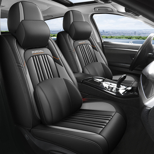 Fundas de Asiento de Coche de Cuero Premium, Juego Completo para Mujeres y Niñas, Compatibles con Airbag, Fundas de Asiento Universales para la Mayoría de los Coches y Furgonetas - Product Image 3