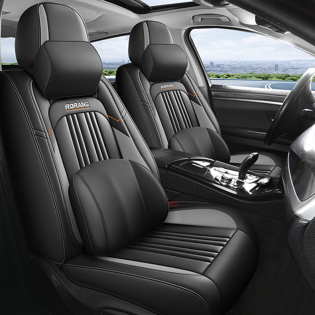 Luxury All-Season Nappa Leather Car Seat Cover Cotton Front Cushion with Premium Nappa Leather Durable and Stylish