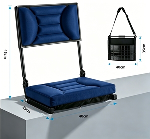 Sedia da Stadio Pieghevole Personalizzabile ODM OEM con Schienale Regolabile, Seduta Imbottita Morbida con Vano Laterale per Stadio, Parco, Picnic - Product Image 2