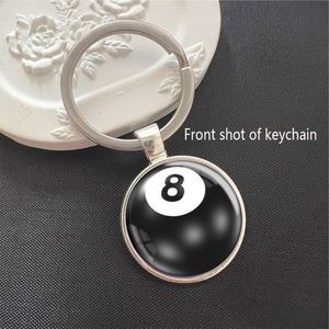 Lucky Dog Animal Pattern Rubber Ball Keychain Gift for Pool Players and Billiards Lovers - Product Image 2