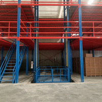 Plateforme élévatrice verticale hydraulique sur rail pour le transport de marchandises entre étages