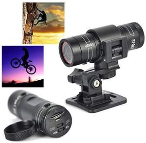 F9 HD <span class=keywords><strong>1080P</strong></span> Videocamera Sportiva con Visione Notturna Grandangolare per Bici Moto Casco MicroSD Torcia Esterna Registratore di Guida - Product Image 3