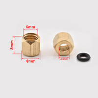 10 Piezas de Tuercas de Cobre Pequeñas/Grandes con Anillo O de 3*2mm y 4*3mm para Tubo de Tinta Epson XP600 TX800 UV Damper 1390 DX7 DX4 DX5