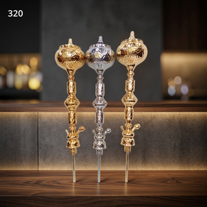 Oferta Especial: Mini Cachimba de Lujo de Acero Inoxidable Lacado Farida Deep Ice Chillers con Diseño Artesanal en Relieve de Madreperla de Alta Calidad - Product Image 3