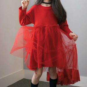 New Modern Wedding Vintage Flower Lace <b>Chinese</b> <b>Dress</b> <b>Red</b> Empire Waist for Tod of Cuhk Children - Product Image 4