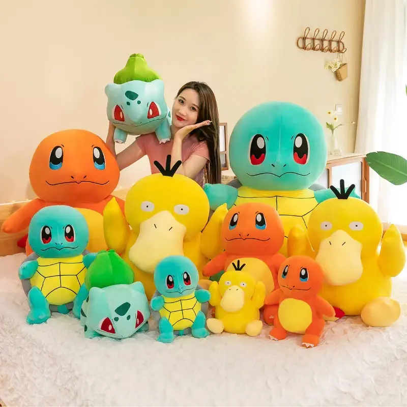 Mainan boneka hewan kartun Pokemon, hadiah ulang tahun anak, action figure, Pokemon, mainan mewah, busana kartun