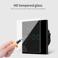 Apple Homekit avec ligne neutre WiFi EU Standard Smart Switch touche tactile Siri commande vocale Google Smart Switch