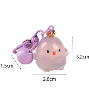 Llavero Creativo Luminoso de Pollito Adorable <span class=keywords><strong>con</strong></span> Campana, Luz Nocturna Kawaii, Accesorio para Bolsos, Mochilas, Llaves, Regalos para Niños - Product Image 6