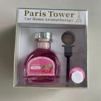 Diffuseur d'arômes en verre pour voiture - Golden Day Tower, design élégant, sans flamme, évaporation naturelle, élimination des odeurs, longue durée