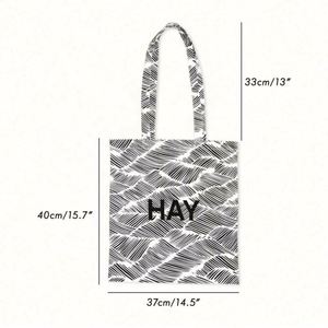 Customized Black & White Stripes Cotton Canvas <b>Tote</b> <b>Bag</b> Designer Work Beach <b>Lunch</b> Travel Grocery Shopping <b>Bag</b> - Product Image 4