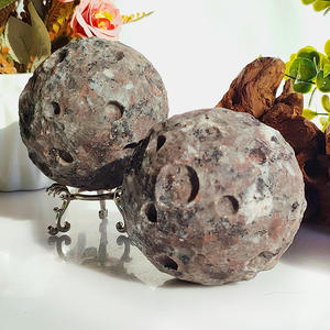 Pietre Naturali Curative all'Ingrosso, Sfera di <span class=keywords><strong>Pietra</strong></span> Fiammata Intagliata, Cristallo Meteorite <span class=keywords><strong>Lunare</strong></span> - Product Image 3