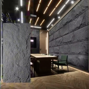 RUIHE Vente chaude de panneaux muraux en pierre PU de haute qualité et à bas <span class=keywords><strong>prix</strong></span>, panneau mural en pierre 3D en PU, imperméable - Product Image 4