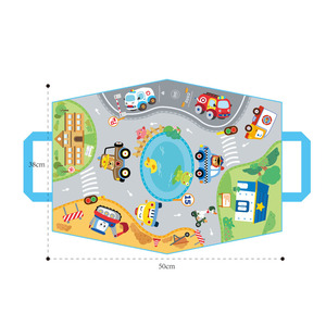 Sac de rangement pour jouets de bébé, <span class=keywords><strong>tapis</strong></span> de jeu pour bébé, <span class=keywords><strong>tapis</strong></span> de jeu souple pour bébé, <span class=keywords><strong>tapis</strong></span> de gym pour bébé, motif dessin animé amusant - Product Image 3
