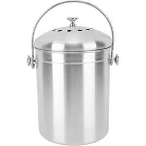 Vente flash : Bac à compost de 1 gallon pour comptoir de cuisine, conteneur à compost en acier galvanisé, bac à compost en métal pour comptoir de cuisine - Product Image 1