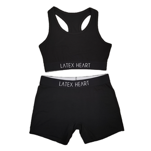 Conjuntos de Lencería Deportiva para Mujer con Logotipo Personalizado, de Algodón, Cómodos, Sin Mangas, con Cintura Media, 2 Piezas, para Yoga - Product Image 1