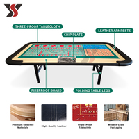 Table de Sic Bo pliable simple YS, table de jeu de dés professionnelle portable pour casino avec pieds en métal, logo personnalisé