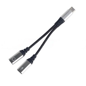 Super Quality 2 in 1 USB C Audio Charger Adapter 60W PD Fast Charging Headphone Jack <strong>Dongle</strong> for iPhone Samsung <strong>Huawei</strong> Opp Google - Product Image 4