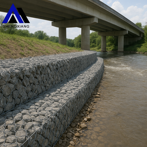 Cages en gabions hexagonaux galvanisés à chaud avec maille tissée à double torsion pour murs de soutènement et cages en pierre - Product Image 6