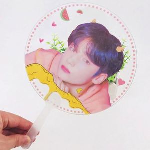 Bangtan Boys Wholesale <b>Map</b> of the Soul 7 Concert Printed Hand Fan Transparent PVC Plastic Fan - Product Image 5