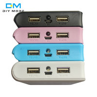 4x6x18650 boîte de rangement de Charge de batterie 5V 2a double USB bricolage boîtier de banque d'alimentation pour Android Interface Micro USB pour téléphones intelligents